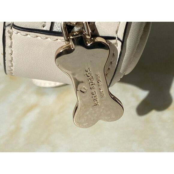 RARE 2 in 1 Kate Spade Claude Dachshund Dog Houndstooth Crossbody and Coin Purse - Picture 12 of 16